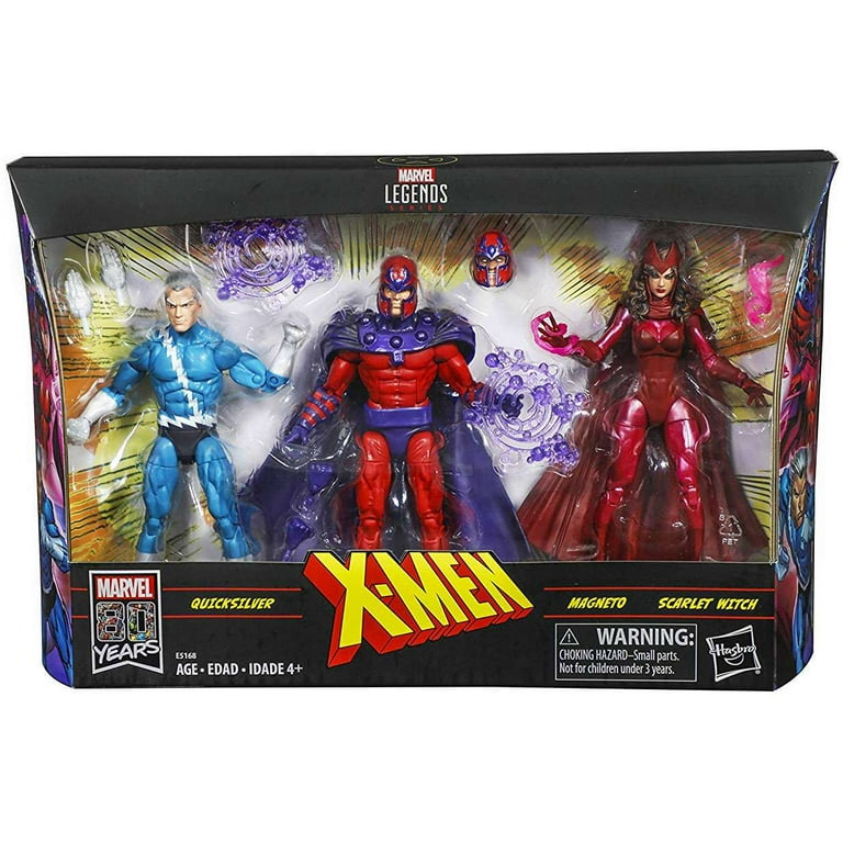 マーベルレジェンド クイックシルバー　3パック版 Marvel Legends Magneto, Quicksilver & Scarlet Witch Action