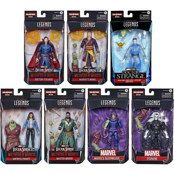 Marvel Legends Rintrah Series Dr. Strange, Wong, Strange Astral Form, Mordo, Sleepwalker, Chavez & D'Spayre Set of all 7 Action Figure