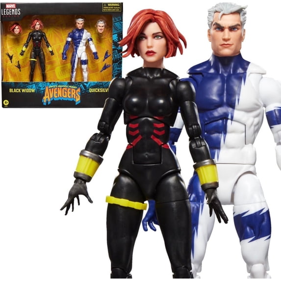 Marvel Legends Series Black Widow and Quicksilver Action Figure, Earth’s Mightiest Heroes Avengers