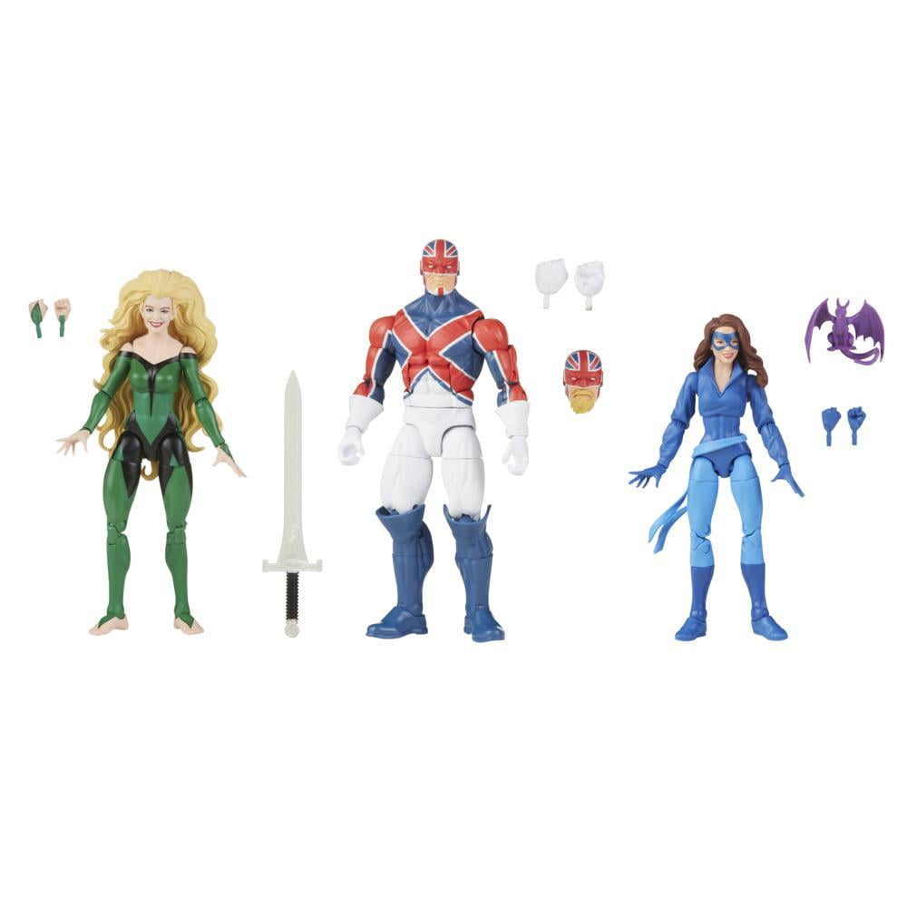 Marvel Legends Series Excalibur Multipack, Includes Captain Britain, Marvel’s Meggan, Marvel’s Shadowcat, 9 Accessories