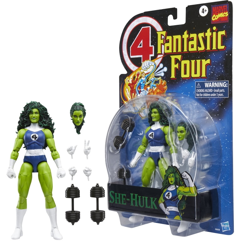 Set 6 Action Figure Marvel – I Fantastici Quattro, 10 Cm, Snodabili Con Accessori, Per Bambini Da 4 Anni