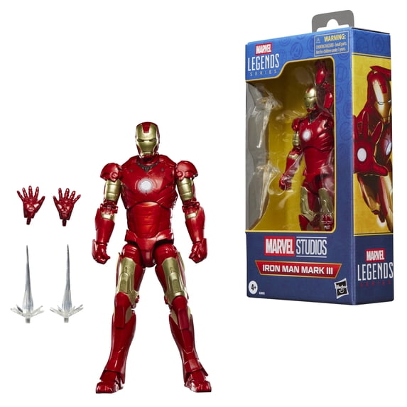 Marvel Legends Series Iron Man Mark III, 6" Action Figure, Birthday Gifts, Ages 4+