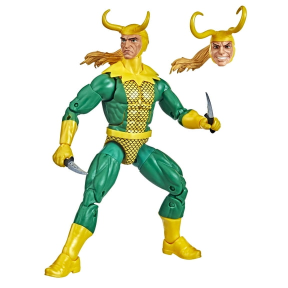 Marvel Legends Series Loki 6-inch Retro Action Figure Toy, 3 Accessories
