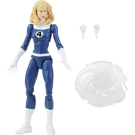 Marvel Legends Series Retro Fantastic Four Marvel's Invisible Woman 6-inch Action Figure Toy, Includes 3 Accessories , Blue