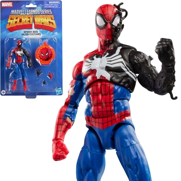 Marvel Legends Series Secret Wars Spider-Man Alien Costume 6-Inch Action Figure