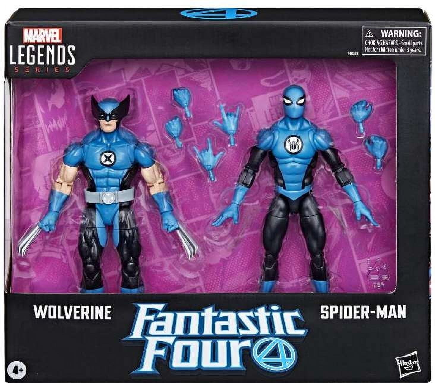 Hasbro F9051 6 inch Marvel Legends Series Wolverine and Spider-Man Action Figures