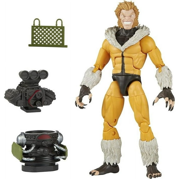 Marvel Legends Series X-Men Sabretooth Action Figure 6-Inch Collectible Toy, 3 Build-A-Figure Part