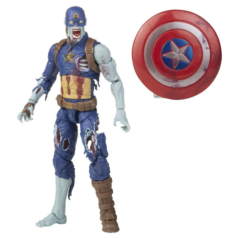 Marvel Legends Series Zombie Captain America Kids Toy Action Figure for Boys and Girls 11