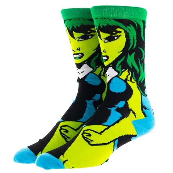 Marvel Legends She Hulk 360 Character Crew Socks for Women