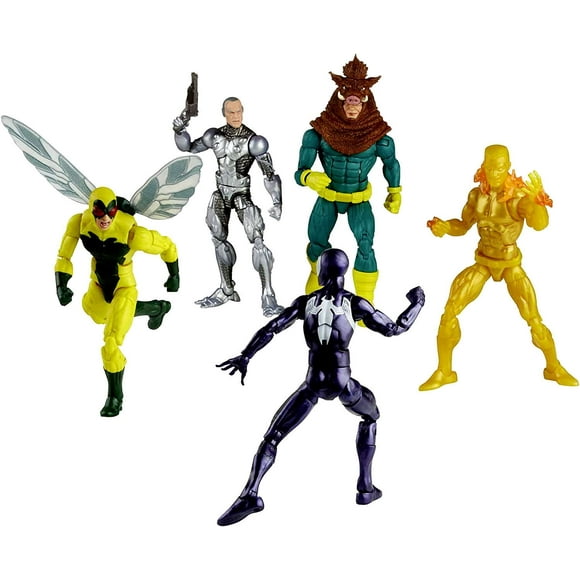 Marvel Legends Spider-Man, Silvermane, Human Fly, Molten Man & Razorback Action Figure 5-Pack