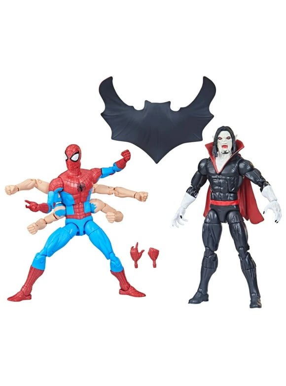 Marvel: Legends Spider-Man vs Morbius Kids Toy Action Figures for Boys & Girls Easter Basket Stuffers Ages 4 5 6 7 8 and Up, 2 Pack
