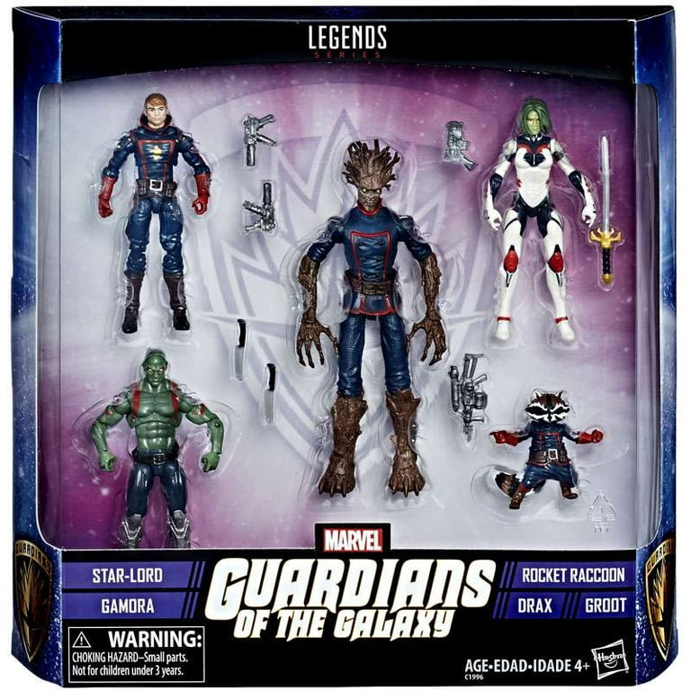 アメコミ MARVEL LEGENDS GOTG STAR LORD & ROCKET Marvel Legends Star Lord, Gamora, Rocket, Drax & Groot