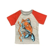 Marvel Little Boys Spiderman Web Swinging Raglan T-Shirt, Sizes 4-7