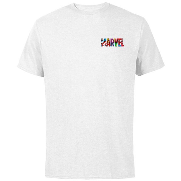 Marvel Logo Avengers Classic Comic Character Art - Short Sleeve Cotton T-Shirt for Adults - Customized-White