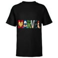 thumbnail image 1 of Marvel Logo Avengers Super Heroes - Short Sleeve T-Shirt for Kids - Customized-Black, 1 of 5