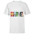 thumbnail image 1 of Marvel Logo Avengers Super Heroes - Short Sleeve T-Shirt for Kids - Customized-White, 1 of 5