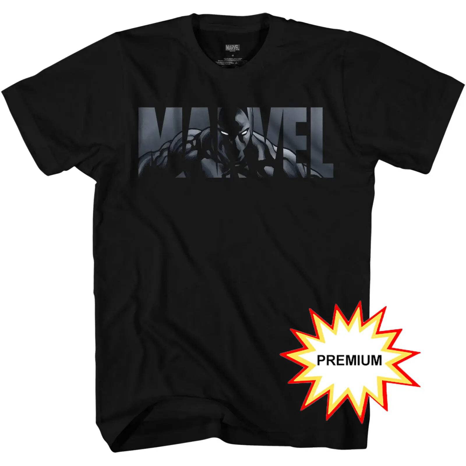 Black Panther Text Logo T-Shirt Adult Black Panther Text Logo T-Shirt Adult