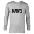 thumbnail image 1 of Marvel Logo Black White and Gray - Long Sleeve T-Shirt for Men - Customized-Athletic Heather, 1 of 5