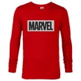 thumbnail image 1 of Marvel Logo Black White and Gray - Long Sleeve T-Shirt for Men - Customized-New Red, 1 of 5