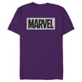 thumbnail image 1 of Marvel Logo Black White and Gray - Short Sleeve Blended T-Shirt for Adults - Customized-Purple, 1 of 5