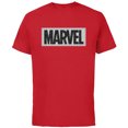 thumbnail image 1 of Marvel Logo Black White and Gray - Short Sleeve Cotton T-Shirt for Adults - Customized-Red, 1 of 5