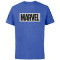 thumbnail image 1 of Marvel Logo Black White and Gray - Short Sleeve Cotton T-Shirt for Adults - Customized-Royal Heather, 1 of 5