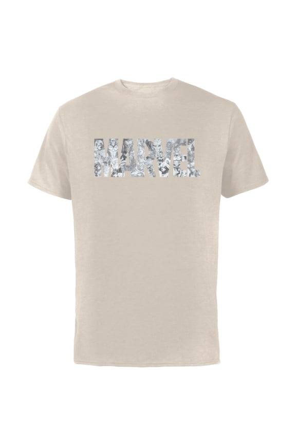 Logo Comics Gray Pencil Sketch Super Heroes Avengers - Short Sleeve Cotton T-Shirt for Adults - Customized-Natural