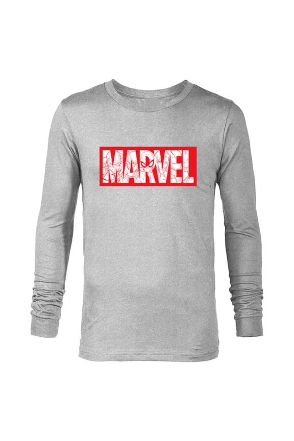 Logo Comics Red Super Heroes Avengers and More - Long Sleeve T-Shirt for Men - Customized-Athletic Heather
