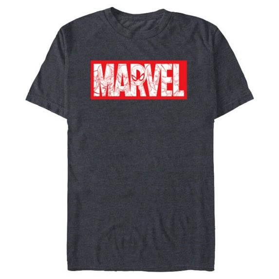 Marvel Logo Comics Red Super Heroes Avengers and More - Short Sleeve Blended T-Shirt for Adults - Customized-Navy Heather