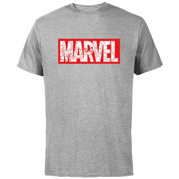 Marvel Logo Comics Red Super Heroes Avengers and More - Short Sleeve Cotton T-Shirt for Adults - Customized-Athletic Heather
