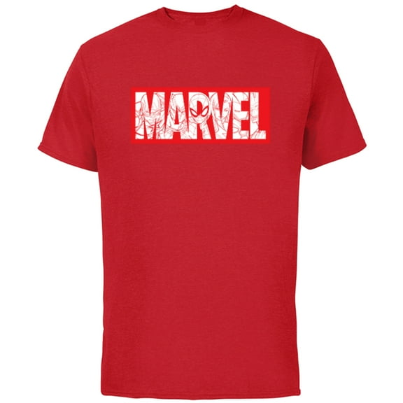 Marvel Logo Comics Red Super Heroes Avengers and More - Short Sleeve Cotton T-Shirt for Adults - Customized-Red