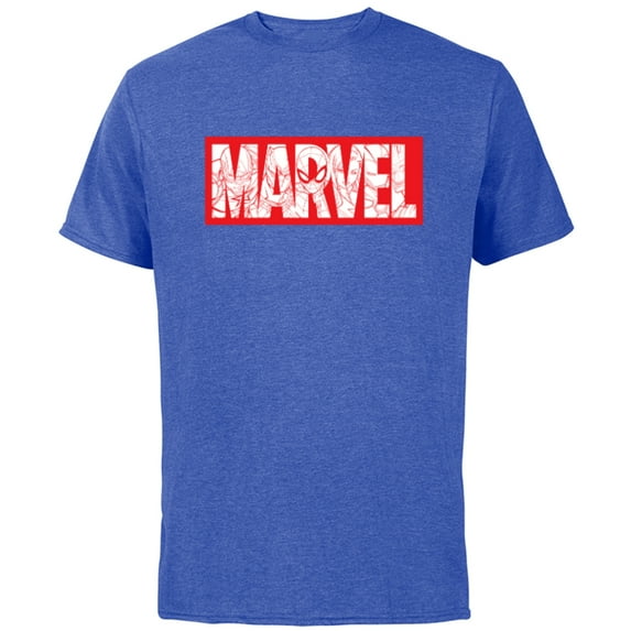 Marvel Logo Comics Red Super Heroes Avengers and More - Short Sleeve Cotton T-Shirt for Adults - Customized-Royal Heather