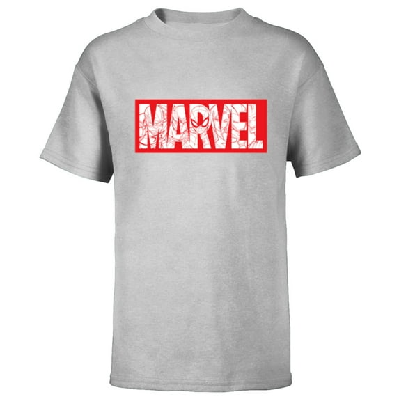 Marvel Logo Comics Red Super Heroes Avengers and More - Short Sleeve T-Shirt for Kids - Customized-Athletic Heather