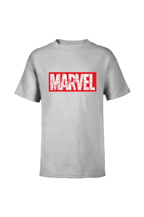 Logo Comics Red Super Heroes Avengers and More - Short Sleeve T-Shirt for Kids - Customized-Athletic Heather
