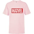 thumbnail image 1 of Marvel Logo Comics Red Super Heroes Avengers and More - Short Sleeve T-Shirt for Kids - Customized-Soft Pink, 1 of 5