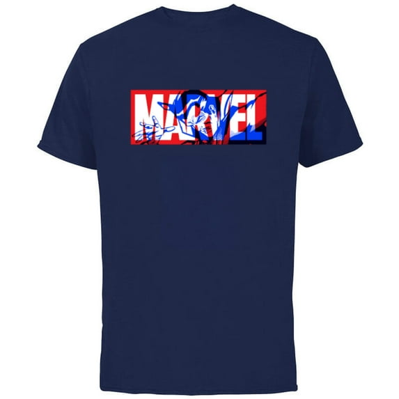 Marvel Logo Doctor Strange Comic Art - Short Sleeve Cotton T-Shirt for Adults - Customized-Navy