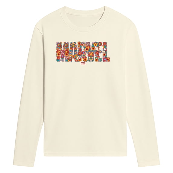 Marvel - Logo Florals - Men's Long Sleeve Graphic T-Shirt