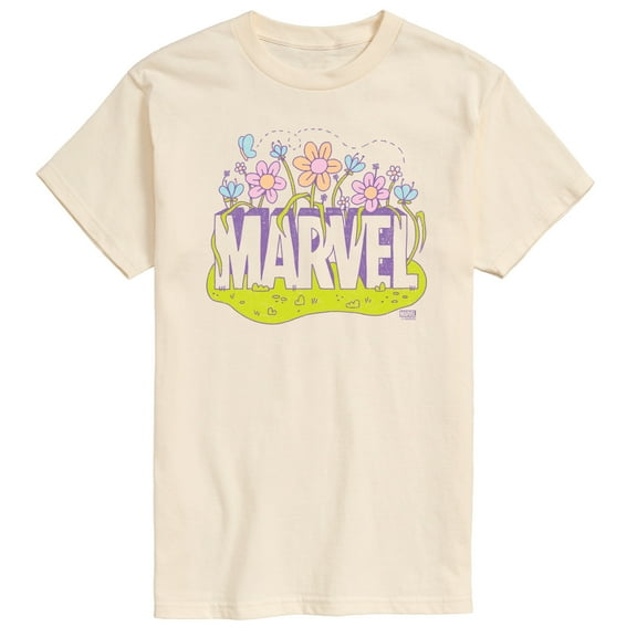 Marvel - Logo Florals - Men's Short Sleeve Graphic T-Shirt