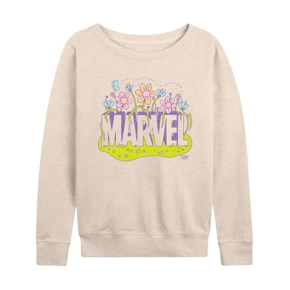 Marvel - Logo Florals - Women's French Terry Pullover Sweatshirt