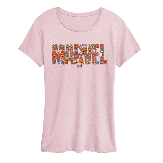 Marvel - Logo Florals Women's Short Sleeve Graphic T-Shirt