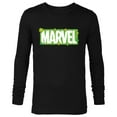 thumbnail image 1 of Marvel Logo Four-Leaf Clovers Green St Patrick’s Day - Long Sleeve T-Shirt for Men - Customized-Black, 1 of 5