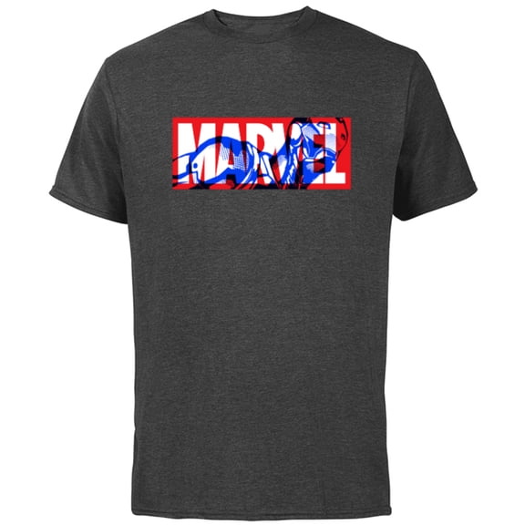 Marvel Logo Iron Man Comic Art Avengers - Short Sleeve Cotton T-Shirt for Adults - Customized-Charcoal