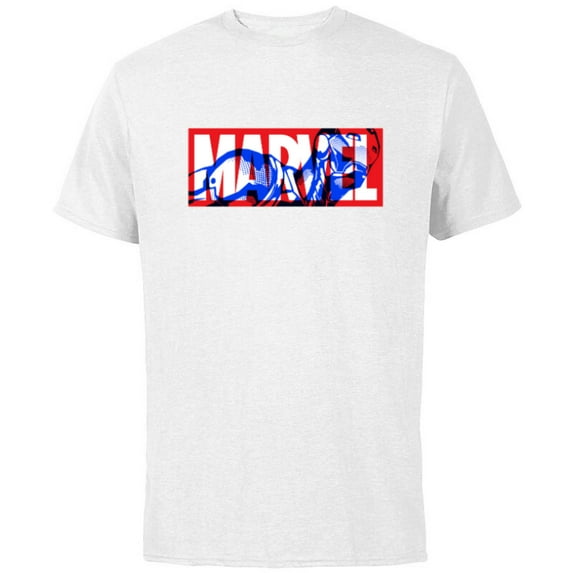Marvel Logo Iron Man Comic Art Avengers - Short Sleeve Cotton T-Shirt for Adults - Customized-White