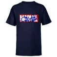 thumbnail image 1 of Marvel Logo Iron Man Comic Art Avengers - Short Sleeve T-Shirt for Kids - Customized-Navy, 1 of 5