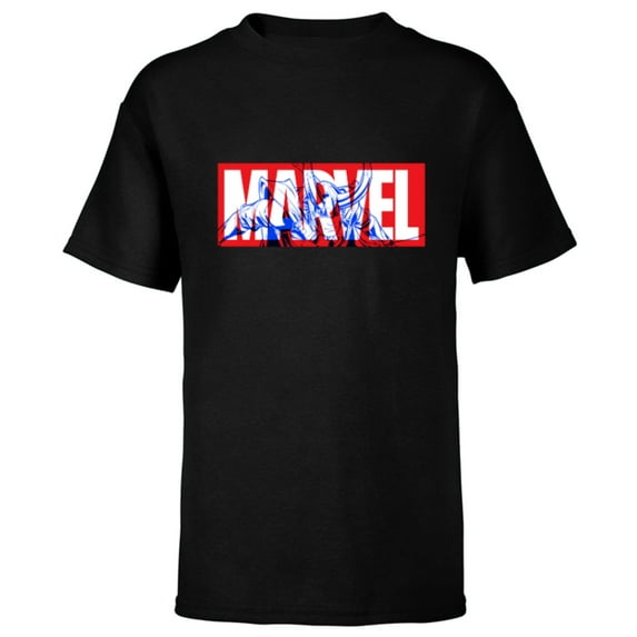 Marvel Logo Loki Comic Art - Short Sleeve T-Shirt for Kids - Customized-Black