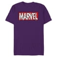 thumbnail image 1 of Marvel Logo Melting Paint Drip - Short Sleeve Blended T-Shirt for Adults - Customized-Purple, 1 of 5