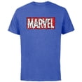 thumbnail image 1 of Marvel Logo Melting Paint Drip - Short Sleeve Cotton T-Shirt for Adults - Customized-Royal Heather, 1 of 5
