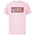 thumbnail image 1 of Marvel Logo Melting Paint Drip - Short Sleeve Cotton T-Shirt for Adults - Customized-Soft Pink, 1 of 5