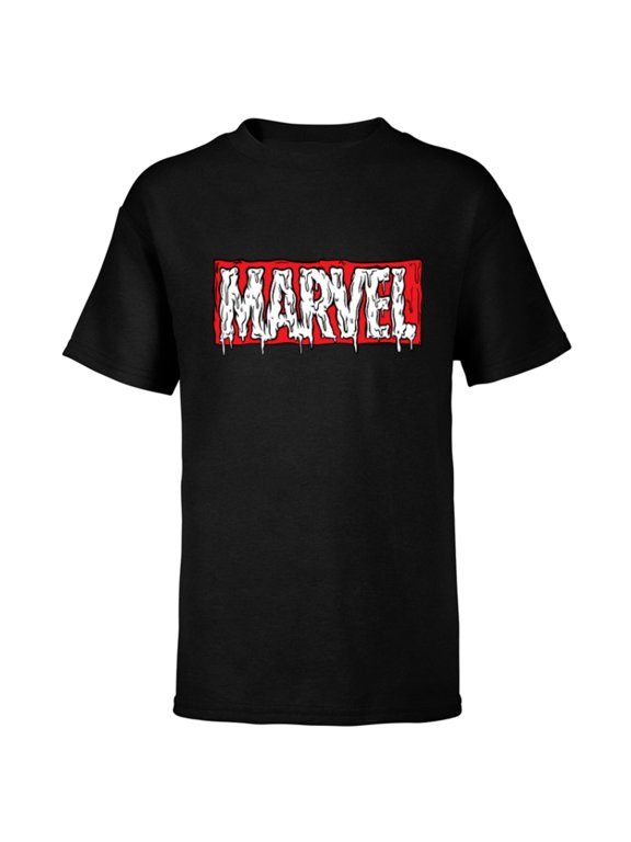 Logo Melting Paint Drip - Short Sleeve T-Shirt for Kids - Customized-Black