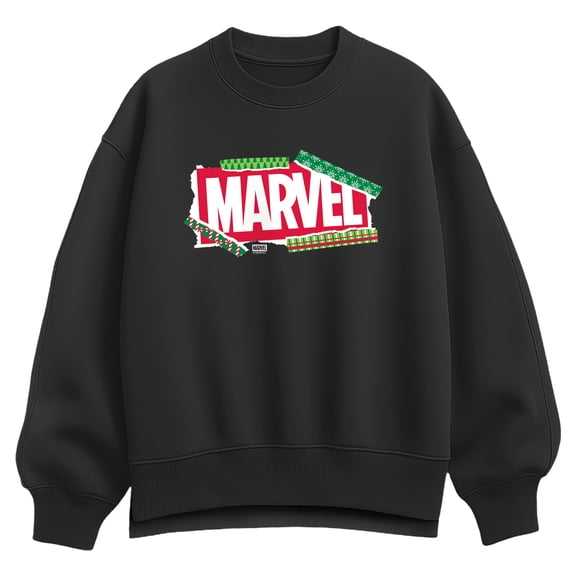Marvel - Logo Paper - Ladies Oversized Fleece Crew Sweatshirt